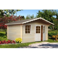 Gartenhaus Holz 28mm EMMA 380x320cm 28mm Wände Blockhaus Gerätehaus