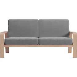 2,5-Sitzer SIT & MORE "Kolding", grau, B:170cm H:91cm T:93cm, 100% Polyester, Sofas, Armlehnen aus Buchenholz in natur, verschiedene Bezüge und Farben