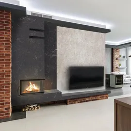 AZURA HOME DESIGN Kamineinsatz MBM Stahl Schwarz