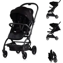 Chipolino Kinderwagen Revolut, Sitz 360 Grad drehbar, verstellbar, EVA-Reifen schwarz
