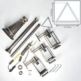 hofstein Poggio Außenwegeleuchte aus Metall/Glas in Braun/Goldfarben/Klar - Braun/Gold
