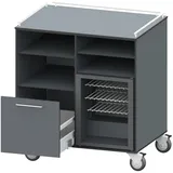 gardinner kellner, service und getränkestation gd9080oa4k16 wetterfest mit ablagefach und flaschenauszug links, kühlgerät k 16 flaschen rechts