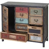 Mendler Apotheker-Schrank HWC-A43, Kommode, Tanne Holz massiv Vintage Shabby-Look 84x90x32cm