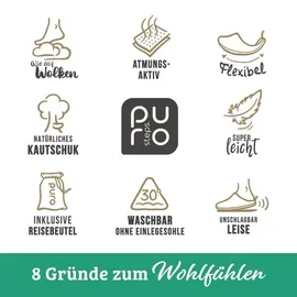 purosteps Hausschuhe Schwarz/Grün 43