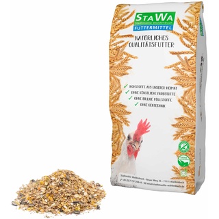 STAWA Hühnerfutter Alleinfutter gegrützt, ohne Gentechnik, ideal für Zwerghühner, 10 kg