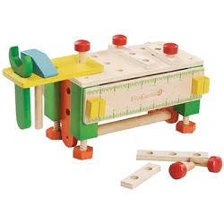 EVEREARTH Kinder Werkzeug Kasten & Werkbank Spiel Werkstatt Tisch Spielzeug Holz