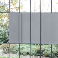 [en.casa] Zaunfolie Jesteburg 4 x Rolle Hellgrau