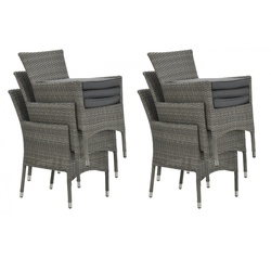 Garden Impressions NICOSIA Polyrattan-Stapelsessel Set Diningsessel grau