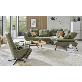 Vito Eckcouch Flachgewebe 3-Sitzer Beige