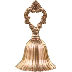 Chic Antique Glocke mit Dekor aus Messing, Ø7,5 x H12,5 cm, antique messing