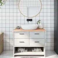 VidaXL Waschtischplatte 100x50x2 cm Massivholz Unbehandelt