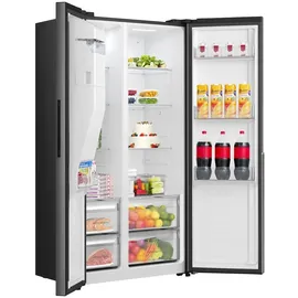Gorenje NRS917E61BX Side-by-Side (528 l, 1786 mm hoch, schwarz inox)