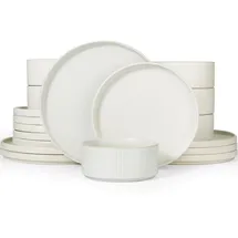 Richmount Star Geschirrset 18-tlg. mattes beigeweiß