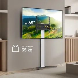 ONKRON TV-Ständer TS1140-W Weiß TV-Standfuß, 26-65 Zoll