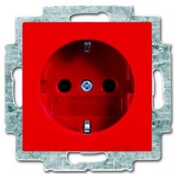 SCHUKO® Steckdosen-Einsatz (rot)