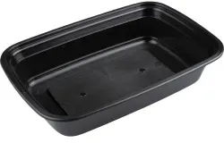 ABENA® Take-away-Schale, PP, ungeteilt, 360 ml, schwarz 1999918544 , 1 Karton = 8 Packungen à 50 Stück