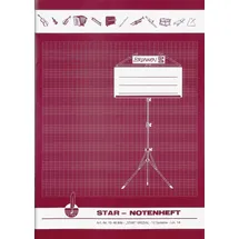 Brunnen 1046846 Notenheft A4 8 Blatt, mit Hilfslinien)