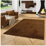 Pergamon Hochflor Langflor Teppich Aloha Braun 60x110cm