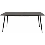 Trisens Esstisch Emilia ausziehbar 120-150-180 x 80 cm 4-10 Personen Küchentisch mit Metallgestell für Küche, Esszimmer Holz Optik, Farbe:Schwarz