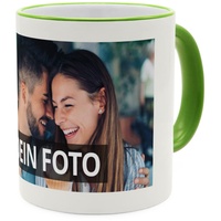 PhotoFancy® - Fototasse mit eigenem Bild - Personalisierte Tasse mit eigenem Foto selbst gestalten - Grün