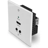 Lindy HDMI HDBaseT UK Wall Plate Extender, Switch Box