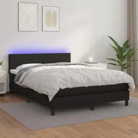 vidaXL Boxspringbett 140 x 200 cm Schwarz