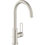 Hansgrohe Axor Uno 240 mit Bügelgriff Zugstangen-Ablaufgarnitur edelstahloptik