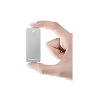 SABRENT Portable SSD 2TB, Festplatte extern NVMe, USB 3.2 Gen 2, 1000 MB/s Lesen, 1000 MB/s Schreiben, USB C Kabel enthalten, Externe M.2 SSD Aluminiumschale, Silber (SB-2TB-NANO)