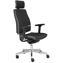 VENDA Drehstuhl Textil Schwarz