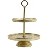 Light & Living Etagere Lutek - Gold - 2 Schichten - Rund - Metall - Servierständer - Servierplatte - Tortenständer/Cupcake Ständer - Servier-Tablett