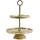 Light & Living Etagere Lutek - Gold - 2 Schichten - Rund - Metall - Servierständer - Servierplatte - Tortenständer/Cupcake Ständer - Servier-Tablett