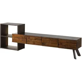 Wolf-Möbel SEVILLA Lowboard 225x40x70 cm Braun Holz