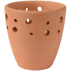Decoris Citronella Kerze 6,5cm Terrakotta Topf Outdoor Duftkerzen Garten Balkon Draußen gegen Mücken Insekten Mückenkerzen Mückenschutz