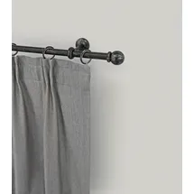 GARESA Gardinenstange GARESA "ESPERANCA", schwarz, L:380cm Ø:16mm, Metall, Gardinenstangen, rustikale Vorhanggarnitur, verlängerbar, Eisen, Endk. Kugel, m. Ringe
