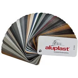 Aluplast Dekorfolien Farbmuster für Kunststoffprofile