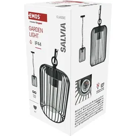 EMOS Salvia 1-flg. E27 15 W 60 cm schwarz Stahl