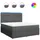 vidaXL Boxspringbett 180 x 200 cm Dunkelgrau