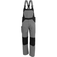 Qualitex WORKWEAR Latzhose X-Serie grau/schwarz