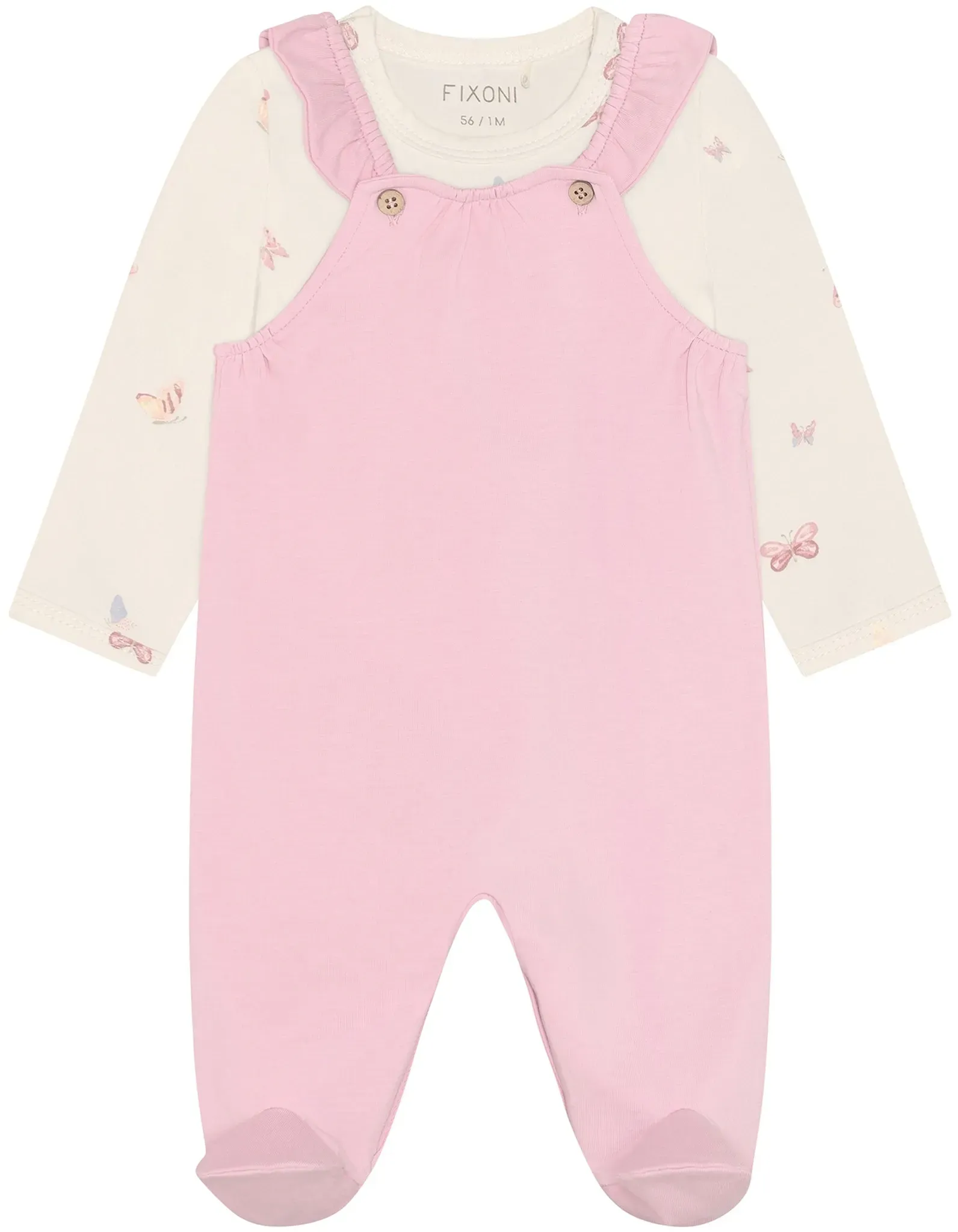 Fixoni Nicki-Stramplerset Schmetterlinge, rosa | natur, 50