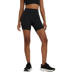 New Balance Damen Sleek Pocket High Rose Short 6 schwarz