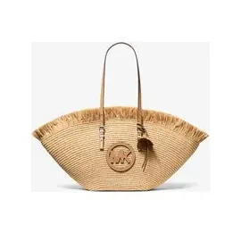 Michael Kors Isa Large Shopper Stroh Beige/Braun