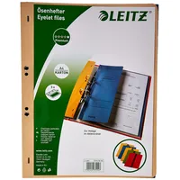 Leitz Ösenhefter (1/2 Vorderdeckel, A4, kfm. Heftung, Manilakarton, sortiert)