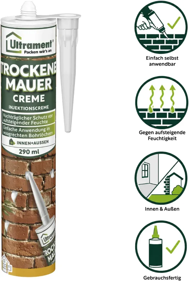 Ultrament Trockene Mauer  290 ml Kartusche- creme