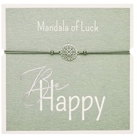 H.C.A. Collection Handels-GmbH Armband - 'Be Happy' - Edelstahl - Mandala des Glücks