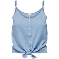 Only Onllecey Sl Knot Singlet Noos Cloud Dancer/Stripes Blau L