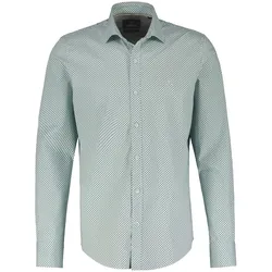 Langarmhemd LERROS "LERROS Modisches Hemd mit Haifischkragen, gemustert", Herren, Gr. 6XL, extraweit, blau (cloud blau), 97% Baumwolle, 3% Elasthan, Langarm, Hemden