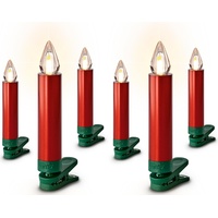 Krinner Krinner, LED Kerzen, Lumix SuperLight Flame metallic rot 6er (6 x)