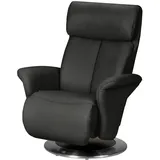 HIMOLLA Relaxsessel 7227 Leder 82 x 109 x 90 cm Schwarz mit Relax-Funktion