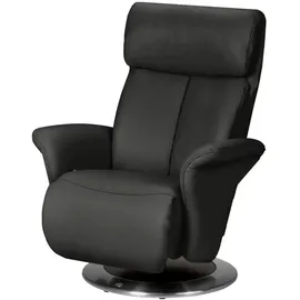 HIMOLLA Relaxsessel 7227 Leder 82 x 109 x 90 cm Schwarz mit Relax-Funktion