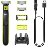 Philips Bartschneider Face & Body QP2824 für Gesicht & Körper - Elektrischer Rasierer, OneBlade Trimmer Face & Body gelb|schwarz